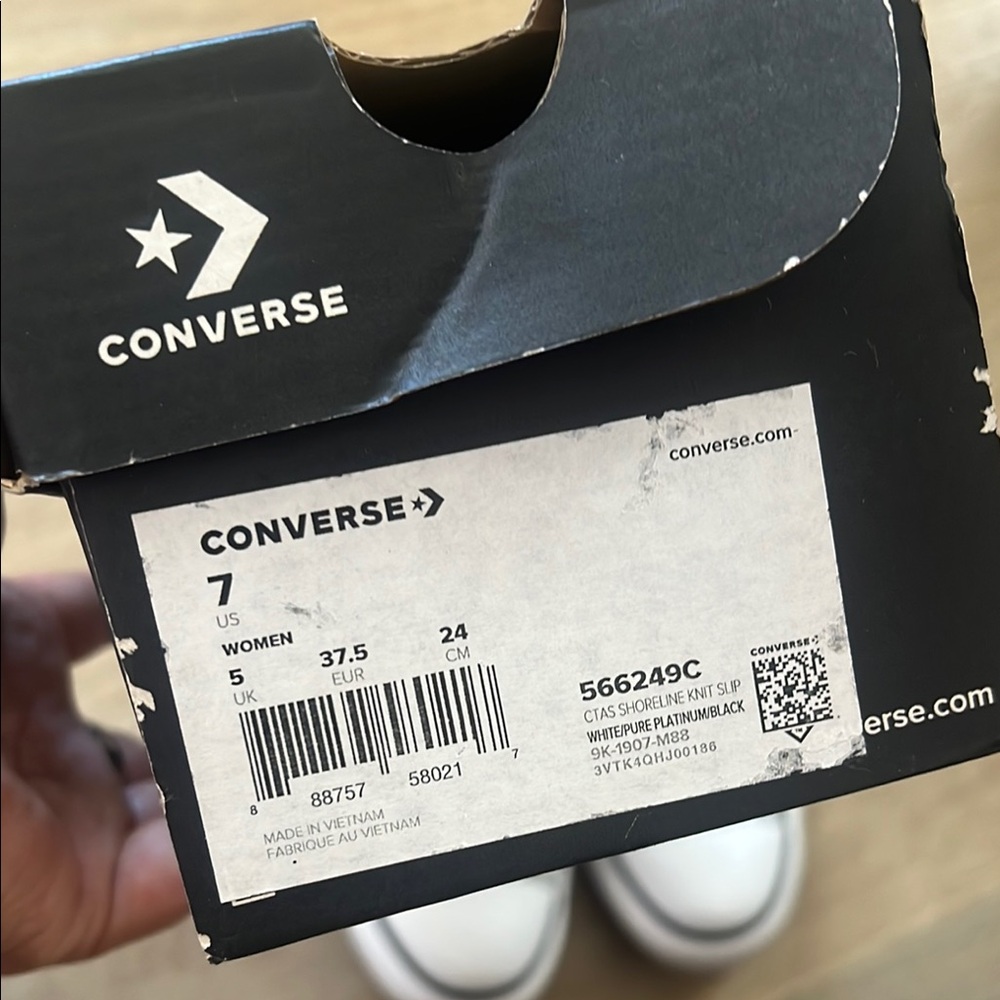 Converse All Star Light Gray Sneakers womens 7 new with box - Picture 2 of 5